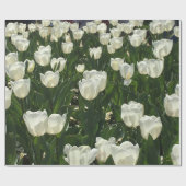 Papier Cadeau Tulipes blanches pour une fleur sensible (Plat)