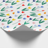Papier Cadeau Tulipes Colorées  (Coin)