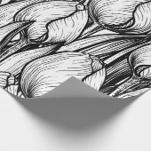Papier Cadeau Tulipes en noir et blanc (Coin)