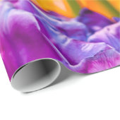 Papier Cadeau Tulipes Enchantant violet (Coin rond)