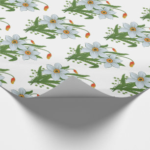 Papier Cadeau Tulipes et fleurs de jonquilles