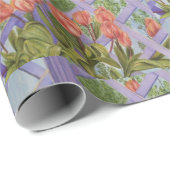 Papier Cadeau Tulipes orange (Coin rond)