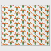 Papier Cadeau Tulipes orange dans le vase sur papier blanc (Plat)