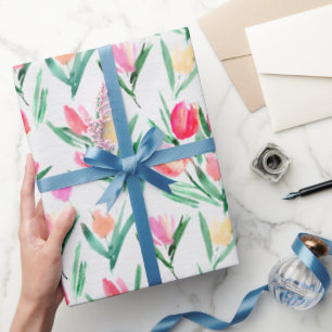 Papier Cadeau Tulipes pour les amoureux des tulipes enveloppant 