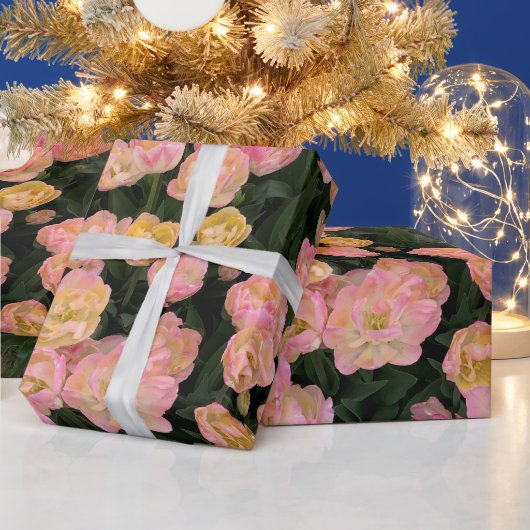 Papier Cadeau Tulipes roses (Vacances)