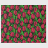 Papier Cadeau Tulipes rouges (Plat)
