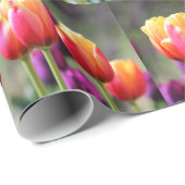 Papier Cadeau Tulipes tombées flammes (Coin rond)