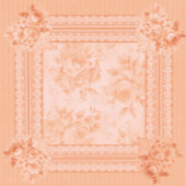 Papier Cadeau Tulle de pêche vintage Roses fanées