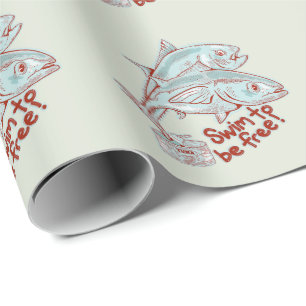 Papier Cadeau Tuner étain de poisson drôle évasion