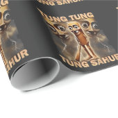 Papier Cadeau Tung tung sahur Brainrot Meme (Coin rond)