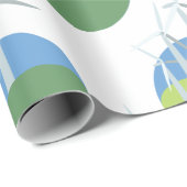 Papier Cadeau Turbines de vent (Coin rond)