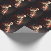 Papier Cadeau Turc Angora Chat Santa Claus Festif Noël (Coin)