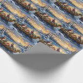 Papier Cadeau Turkish Angora Cat Christmas Boat Holiday (Coin)