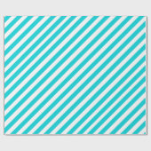 Papier Cadeau Turquoise Aqua Blue Wide Stripe Holiday (Plat)