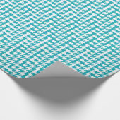 Papier Cadeau Turquoise Aqua Houndstooth Motif (Coin)