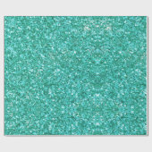 Papier Cadeau Turquoise aqua ludique parties scintillant pétilla (Plat)