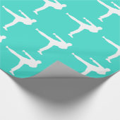 Papier Cadeau Turquoise; Arts martiaux bleu vert (Coin)