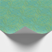 Papier Cadeau Turquoise avec bleu et vert citron (Coin)