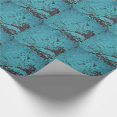 Papier Cadeau Turquoise bleu rouillé (Coin)
