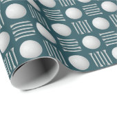 Papier Cadeau Turquoise Blue Golf Ball et le cadeau Tee (Coin rond)