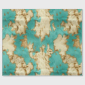 Papier Cadeau Turquoise Brown Cream Animal Cowhide Western (Plat)