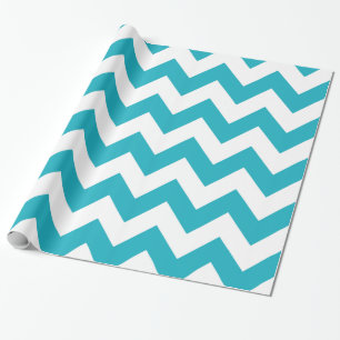 Papier Cadeau Turquoise Chevron audacieux