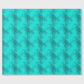 Papier Cadeau Turquoise Clair en Distress (Plat)