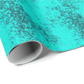 Papier Cadeau Turquoise Clair en Distress (Coin rond)