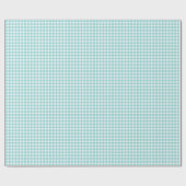 Papier Cadeau Turquoise clair Simple Plaid (Plat)