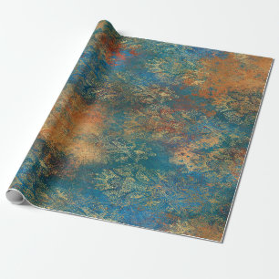Papier Cadeau Turquoise Cooper Patina