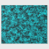 Papier Cadeau Turquoise de Luxe & Marbre Noir (Plat)
