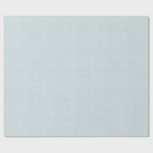 Papier Cadeau Turquoise en vichy simple mignon petits chèques pl (Plat)
