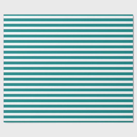 Papier Cadeau Turquoise et blanc Simple Horizontal trié (Plat)