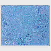 Papier Cadeau Turquoise et bleu cristal Abstrait (Plat)