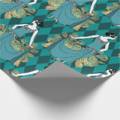 Papier Cadeau Turquoise et Gold Paris Art déco (Coin)