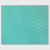 Papier Cadeau Turquoise et Gold Paris Theme Fusion (Plat)