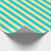 Papier Cadeau Turquoise et jaune pâle (Coin)