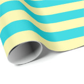Papier Cadeau Turquoise et jaune pâle (Coin rond)