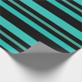 Papier Cadeau Turquoise et noir (Coin)