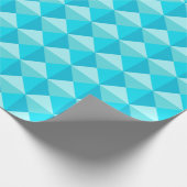 Papier Cadeau Turquoise Green Quilt motif (Coin)