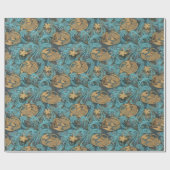 Papier Cadeau Turquoise japonais Koi Carp (Plat)