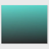 Papier Cadeau Turquoise noir ombré (Plat)