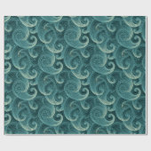Papier Cadeau Turquoise Paisley Motif intemporel (Plat)