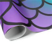 Papier Cadeau Turquoise Pink Blue Mermaid Balances Imaginaire Po (Coin rond)