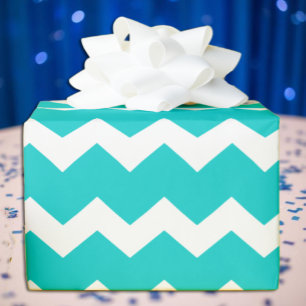 Papier Cadeau Turquoise sarcelle Chevron