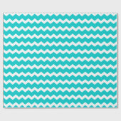 Papier Cadeau Turquoise sarcelle Chevron (Plat)