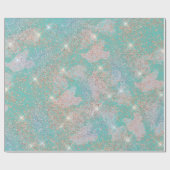 Papier Cadeau Turquoise Toutes les Occasions Parties scintillant (Plat)