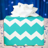 Papier Cadeau Turquoise Turquoise Chevron