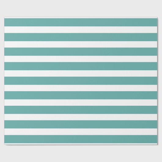Papier Cadeau Turquoise White Stripes Anniversaire (Plat)