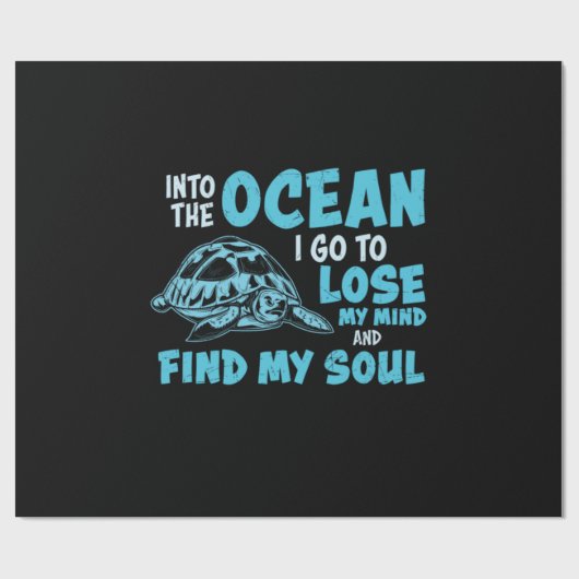 Papier Cadeau Turtle Lover | Dans L'Océan (Plat)